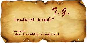 Theobald Gergő névjegykártya